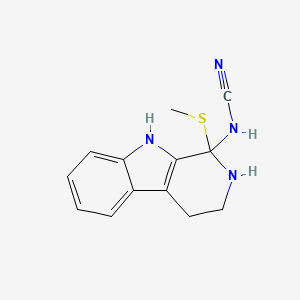 molecular formula C13H14N4S B4581053 [1-(甲硫基)-2,3,4,9-四氢-1H-β-咔啉-1-基]氰胺 