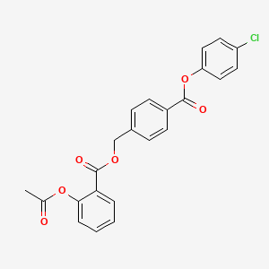molecular formula C23H17ClO6 B4581061 4-[(4-氯苯氧基)羰基]苯甲基 2-(乙酰氧基)苯甲酸酯 