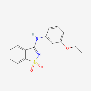 molecular formula C15H14N2O3S B4581082 N-(3-乙氧苯基)-1,2-苯并异噻唑-3-胺1,1-二氧化物 