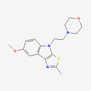 molecular formula C17H21N3O2S B4581108 7-methoxy-2-methyl-4-[2-(4-morpholinyl)ethyl]-4H-[1,3]thiazolo[5,4-b]indole 