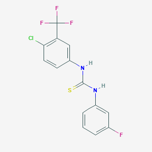molecular formula C14H9ClF4N2S B4581135 N-[4-chloro-3-(trifluoromethyl)phenyl]-N'-(3-fluorophenyl)thiourea 