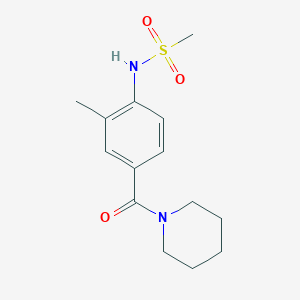 molecular formula C14H20N2O3S B4581160 N-[2-methyl-4-(1-piperidinylcarbonyl)phenyl]methanesulfonamide 