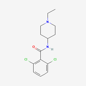 molecular formula C14H18Cl2N2O B4581173 2,6-dichloro-N-(1-ethyl-4-piperidinyl)benzamide 
