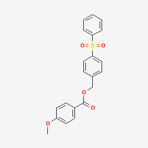 molecular formula C21H18O5S B4581192 4-(苯磺酰基)苄基 4-甲氧基苯甲酸酯 