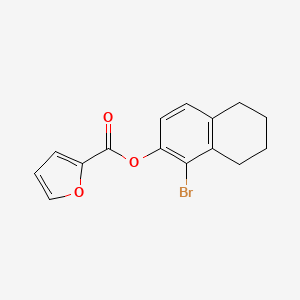 molecular formula C15H13BrO3 B4581251 1-bromo-5,6,7,8-tetrahydro-2-naphthalenyl 2-furoate 