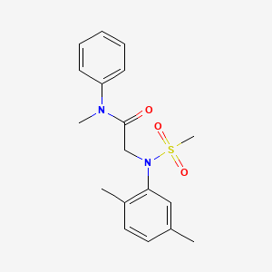 molecular formula C18H22N2O3S B4581287 N~2~-(2,5-二甲苯基)-N~1~-甲基-N~2~-(甲磺酰基)-N~1~-苯基甘氨酰胺 
