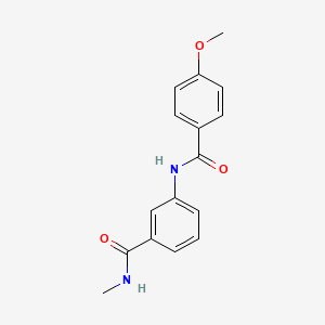molecular formula C16H16N2O3 B4581415 3-[(4-甲氧基苯甲酰)氨基]-N-甲基苯甲酰胺 