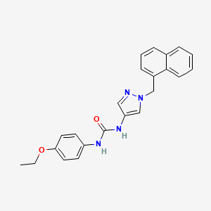molecular formula C23H22N4O2 B4581419 N-(4-ethoxyphenyl)-N'-[1-(1-naphthylmethyl)-1H-pyrazol-4-yl]urea 