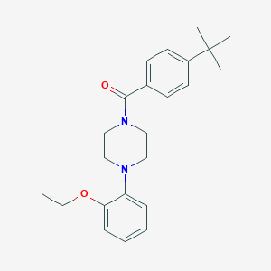 molecular formula C23H30N2O2 B458145 1-(4-Tert-butylbenzoyl)-4-(2-ethoxyphenyl)piperazine 