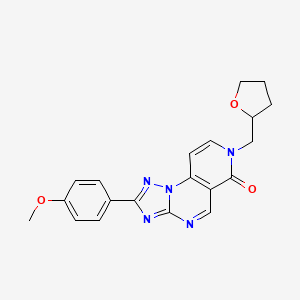 molecular formula C20H19N5O3 B4581457 2-(4-甲氧基苯基)-7-(四氢-2-呋喃基甲基)吡啶并[3,4-e][1,2,4]三唑并[1,5-a]嘧啶-6(7H)-酮 