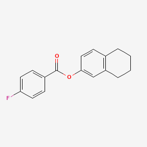 molecular formula C17H15FO2 B4581480 5,6,7,8-tetrahydro-2-naphthalenyl 4-fluorobenzoate 