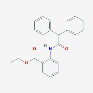 molecular formula C23H21NO3 B458150 Ethyl 2-[(diphenylacetyl)amino]benzoate 