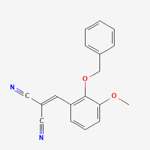 molecular formula C18H14N2O2 B4581511 [2-(benzyloxy)-3-methoxybenzylidene]malononitrile 
