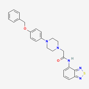 molecular formula C25H25N5O2S B4581526 N-2,1,3-benzothiadiazol-4-yl-2-{4-[4-(benzyloxy)phenyl]-1-piperazinyl}acetamide 