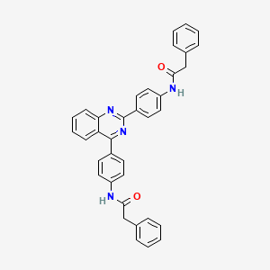 molecular formula C36H28N4O2 B4581529 N,N'-(2,4-quinazolinediyldi-4,1-phenylene)bis(2-phenylacetamide) 