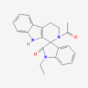 molecular formula C22H21N3O2 B4581546 2-乙酰基-1'-乙基-2,3,4,9-四氢螺[β-咔啉-1,3'-吲哚]-2'(1'H)-酮 