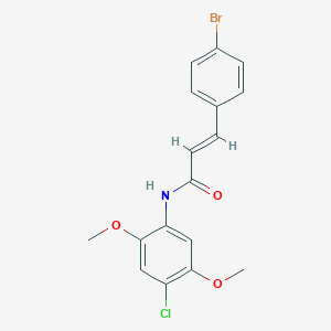 (2E)-3-(4-bromophenyl)-N-(4-chloro-2,5-dimethoxyphenyl)prop-2-enamide