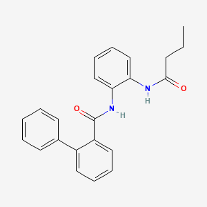 molecular formula C23H22N2O2 B4581550 N-[2-(丁酰胺基)苯基]-2-联苯甲酰胺 