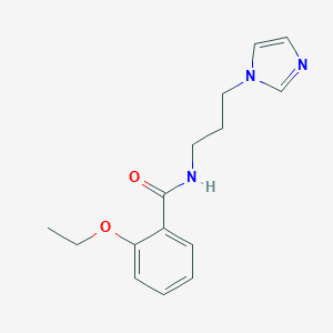 molecular formula C15H19N3O2 B458158 2-ethoxy-N-[3-(1H-imidazol-1-yl)propyl]benzamide 
