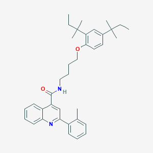 molecular formula C37H46N2O2 B458159 N-[4-(2,4-ditert-pentylphenoxy)butyl]-2-(2-methylphenyl)-4-quinolinecarboxamide 