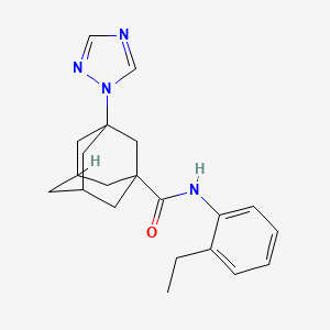 molecular formula C21H26N4O B4581607 N-(2-ethylphenyl)-3-(1H-1,2,4-triazol-1-yl)-1-adamantanecarboxamide 