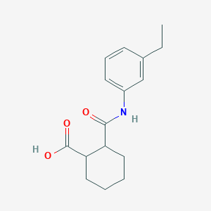 molecular formula C16H21NO3 B458161 2-[(3-Ethylanilino)carbonyl]cyclohexanecarboxylic acid 