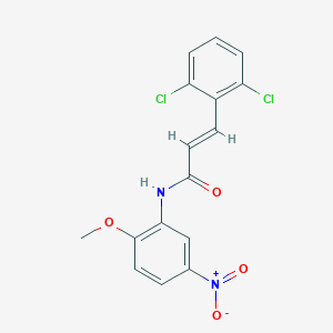 molecular formula C16H12Cl2N2O4 B458162 (2E)-3-(2,6-dichlorophenyl)-N-(2-methoxy-5-nitrophenyl)prop-2-enamide 