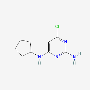 molecular formula C9H13ClN4 B4581626 6-氯-N~4~-环戊基-2,4-嘧啶二胺 