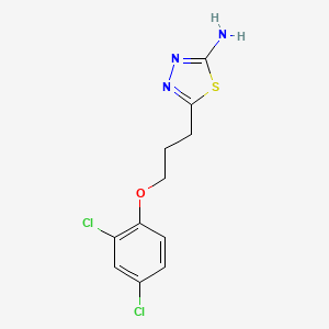 molecular formula C11H11Cl2N3OS B4581641 5-[3-(2,4-dichlorophenoxy)propyl]-1,3,4-thiadiazol-2-amine 