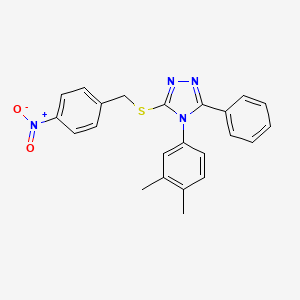 molecular formula C23H20N4O2S B4581649 4-(3,4-二甲基苯基)-3-[(4-硝基苄基)硫]-5-苯基-4H-1,2,4-三唑 