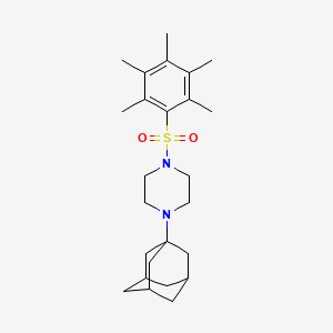 molecular formula C25H38N2O2S B4581660 1-(1-金刚烷基)-4-[(五甲基苯基)磺酰基]哌嗪 