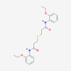 molecular formula C22H28N2O4S B458167 3-{[3-(2-ethoxyanilino)-3-oxopropyl]sulfanyl}-N-(2-ethoxyphenyl)propanamide 