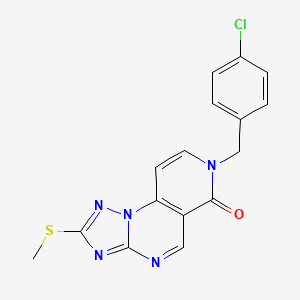molecular formula C16H12ClN5OS B4581700 7-(4-chlorobenzyl)-2-(methylthio)pyrido[3,4-e][1,2,4]triazolo[1,5-a]pyrimidin-6(7H)-one 