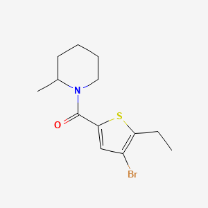molecular formula C13H18BrNOS B4581705 1-[(4-溴-5-乙基-2-噻吩基)羰基]-2-甲基哌啶 