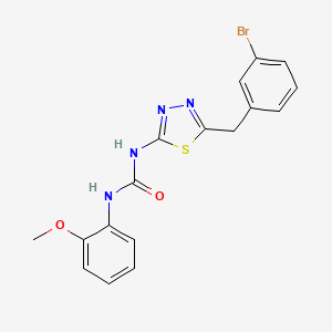 molecular formula C17H15BrN4O2S B4581718 N-[5-(3-溴苄基)-1,3,4-噻二唑-2-基]-N'-(2-甲氧苯基)脲 