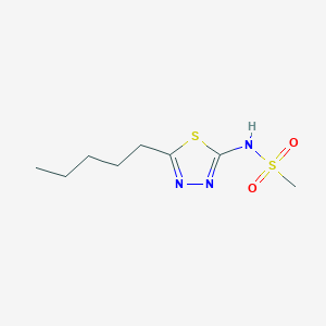 molecular formula C8H15N3O2S2 B4581777 N-(5-pentyl-1,3,4-thiadiazol-2-yl)methanesulfonamide 