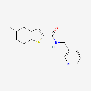 molecular formula C16H18N2OS B4581789 5-甲基-N-(3-吡啶基甲基)-4,5,6,7-四氢-1-苯并噻吩-2-甲酰胺 