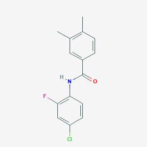 molecular formula C15H13ClFNO B458180 N-(4-chloro-2-fluorophenyl)-3,4-dimethylbenzamide 