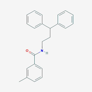molecular formula C23H23NO B458181 N-(3,3-diphenylpropyl)-3-methylbenzamide 