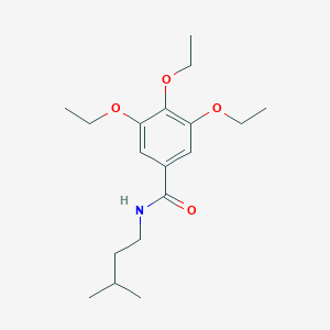 molecular formula C18H29NO4 B458182 3,4,5-triethoxy-N-(3-methylbutyl)benzamide 