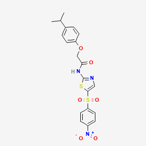 molecular formula C20H19N3O6S2 B4581825 2-(4-isopropylphenoxy)-N-{5-[(4-nitrophenyl)sulfonyl]-1,3-thiazol-2-yl}acetamide CAS No. 5743-59-9