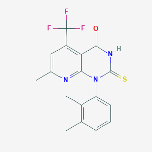 molecular formula C17H14F3N3OS B4581828 1-(2,3-dimethylphenyl)-2-mercapto-7-methyl-5-(trifluoromethyl)pyrido[2,3-d]pyrimidin-4(1H)-one 