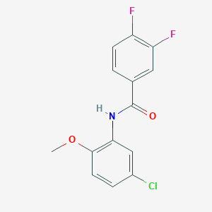 molecular formula C14H10ClF2NO2 B4581878 N-(5-chloro-2-methoxyphenyl)-3,4-difluorobenzamide 