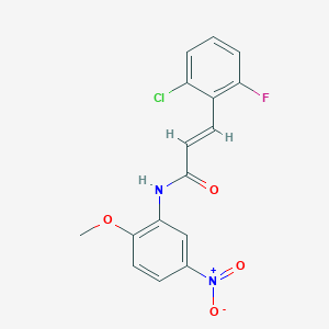 molecular formula C16H12ClFN2O4 B458190 (2E)-3-(2-chloro-6-fluorophenyl)-N-(2-methoxy-5-nitrophenyl)prop-2-enamide 