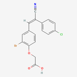 molecular formula C17H11BrClNO3 B4581914 {2-溴-4-[2-(4-氯苯基)-2-氰基乙烯基]苯氧基}乙酸 