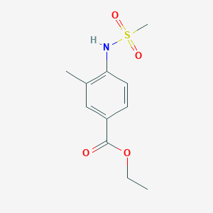 molecular formula C11H15NO4S B4581921 3-甲基-4-[(甲磺酰基)氨基]苯甲酸乙酯 