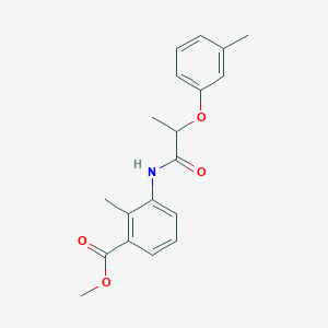 molecular formula C19H21NO4 B4581925 2-甲基-3-({[2-(3-甲基苯氧基)丙酰基]氨基}苯甲酸甲酯 