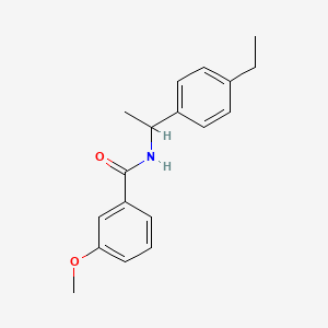 molecular formula C18H21NO2 B4581930 N-[1-(4-乙基苯基)乙基]-3-甲氧基苯甲酰胺 