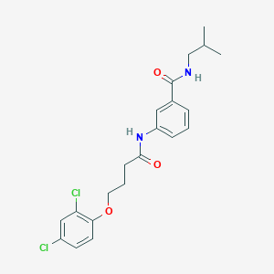 molecular formula C21H24Cl2N2O3 B4581953 3-{[4-(2,4-二氯苯氧基)丁酰]氨基}-N-异丁基苯甲酰胺 