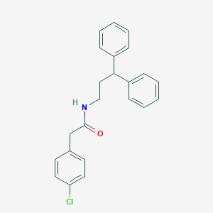 molecular formula C23H22ClNO B458196 2-(4-chlorophenyl)-N-(3,3-diphenylpropyl)acetamide 